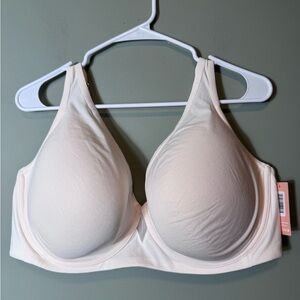 ThirdLove Women’s 24/7 Cotton Plunge Bra NWT 44E Cream Pima Cotton